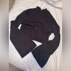 Shein bell sleeves crop top